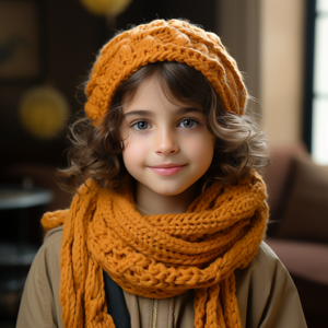 детский вязаный шарф