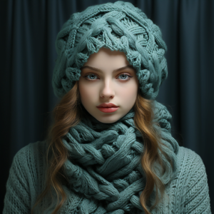 женский вязаный шарф