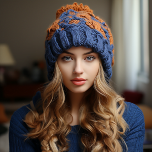 Женская вязаная шапка
