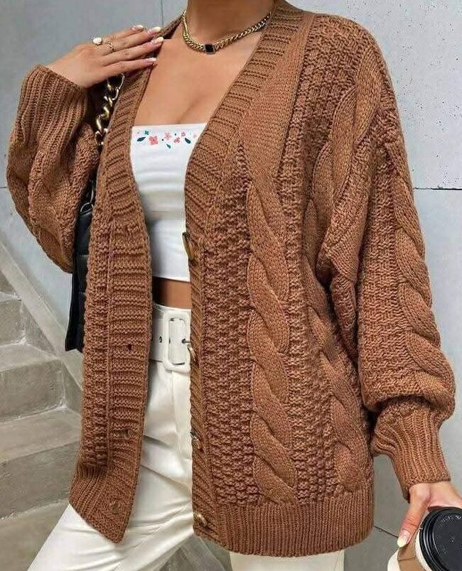 Пример цвета и посадки изделия — вдохновение для выбора пряжи