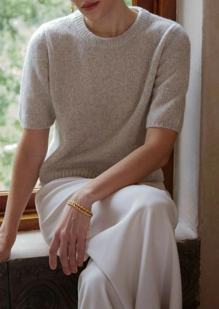 Свитер из тонкой бобинной пряжи