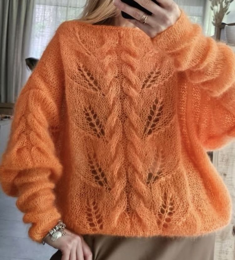 Купить Свяжите свой свитер интернет-магазин итальянской бобинной пряжи БОБИНА.РФ Ажурный свитер 6