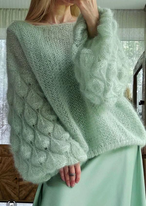 Купить Свяжите свой свитер интернет-магазин итальянской бобинной пряжи БОБИНА.РФ Ажурный свитер 15