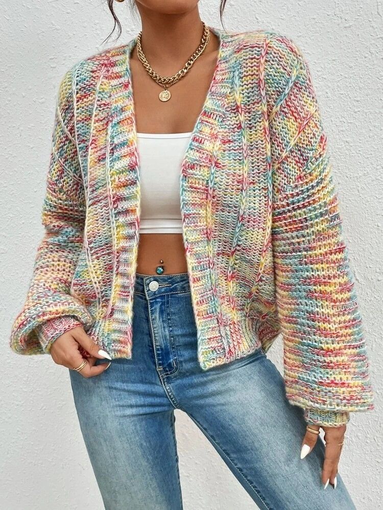 Кардиган из секционной пряжи