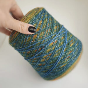 пряжа меринос «Медово-бирюзовый вихрь» (300м/100гр) купить по выгодным ценам в магазине пряжи из Италии БОБИНА.РФ